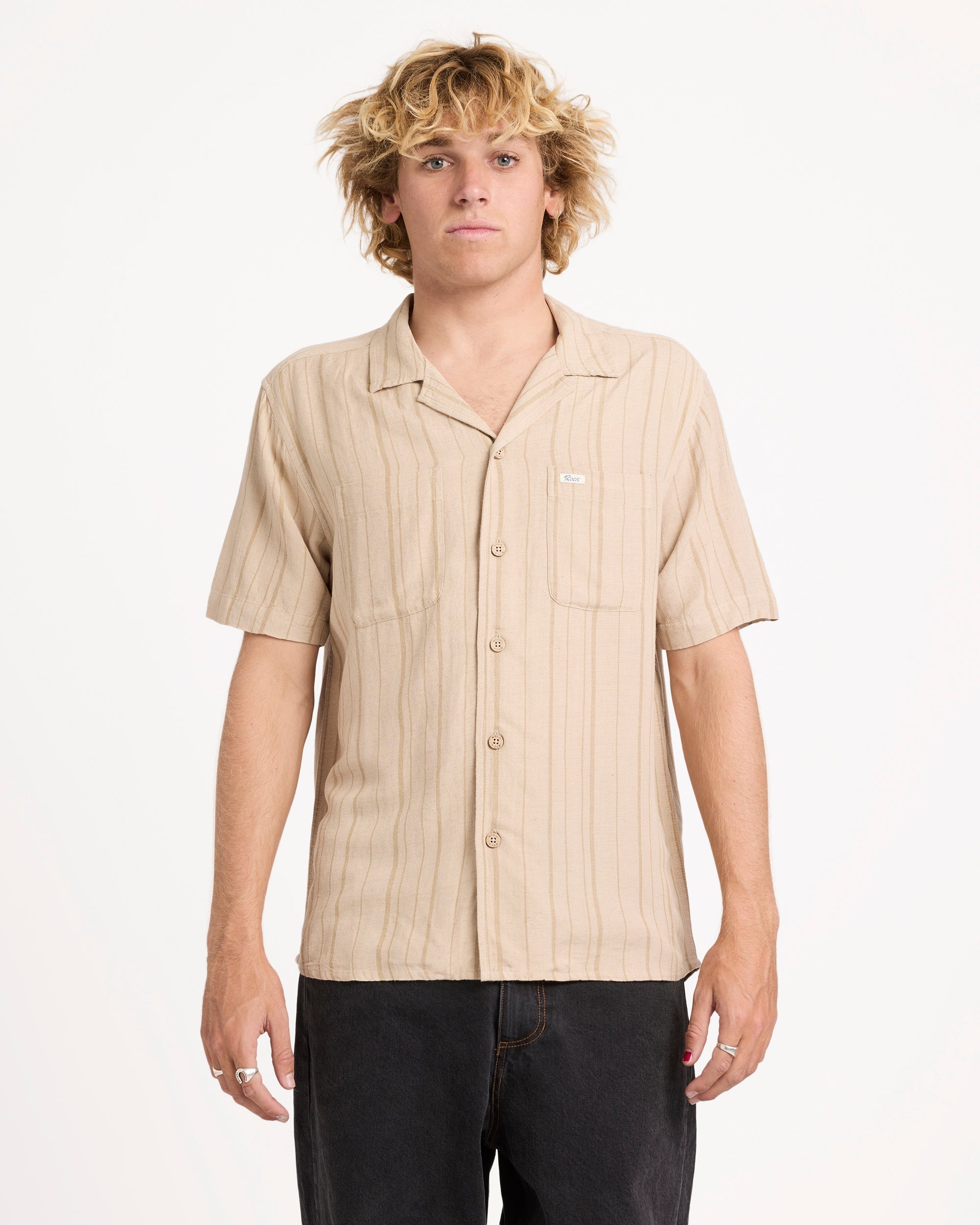 Mens Exotica Stripe Short Sleeve Shirt