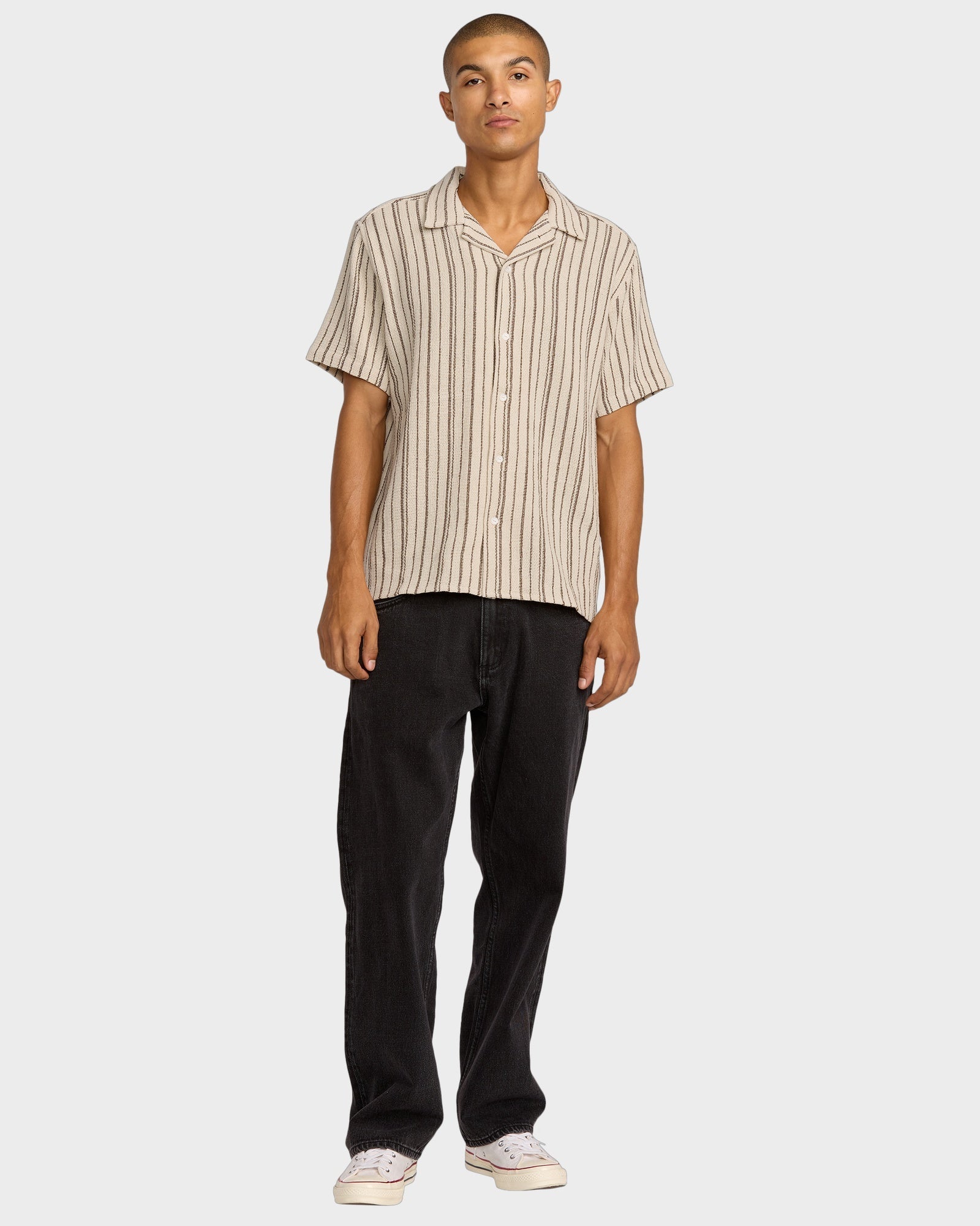 Mens Vacancy Stripe Short Sleeve Shirt