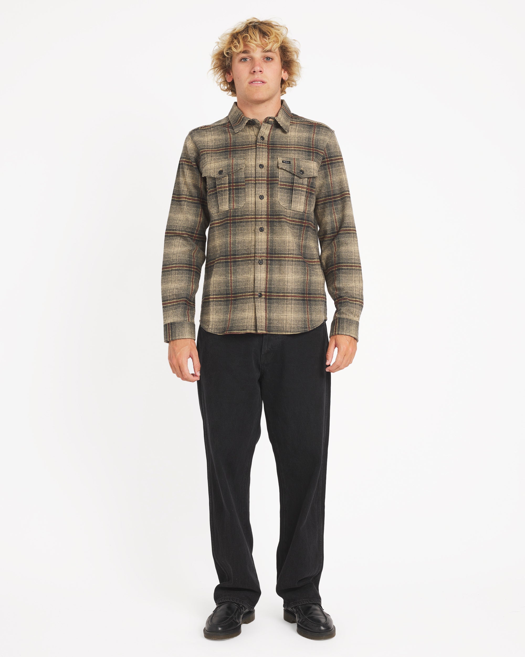 Mens Huges Flannel Long Sleeve Shirt