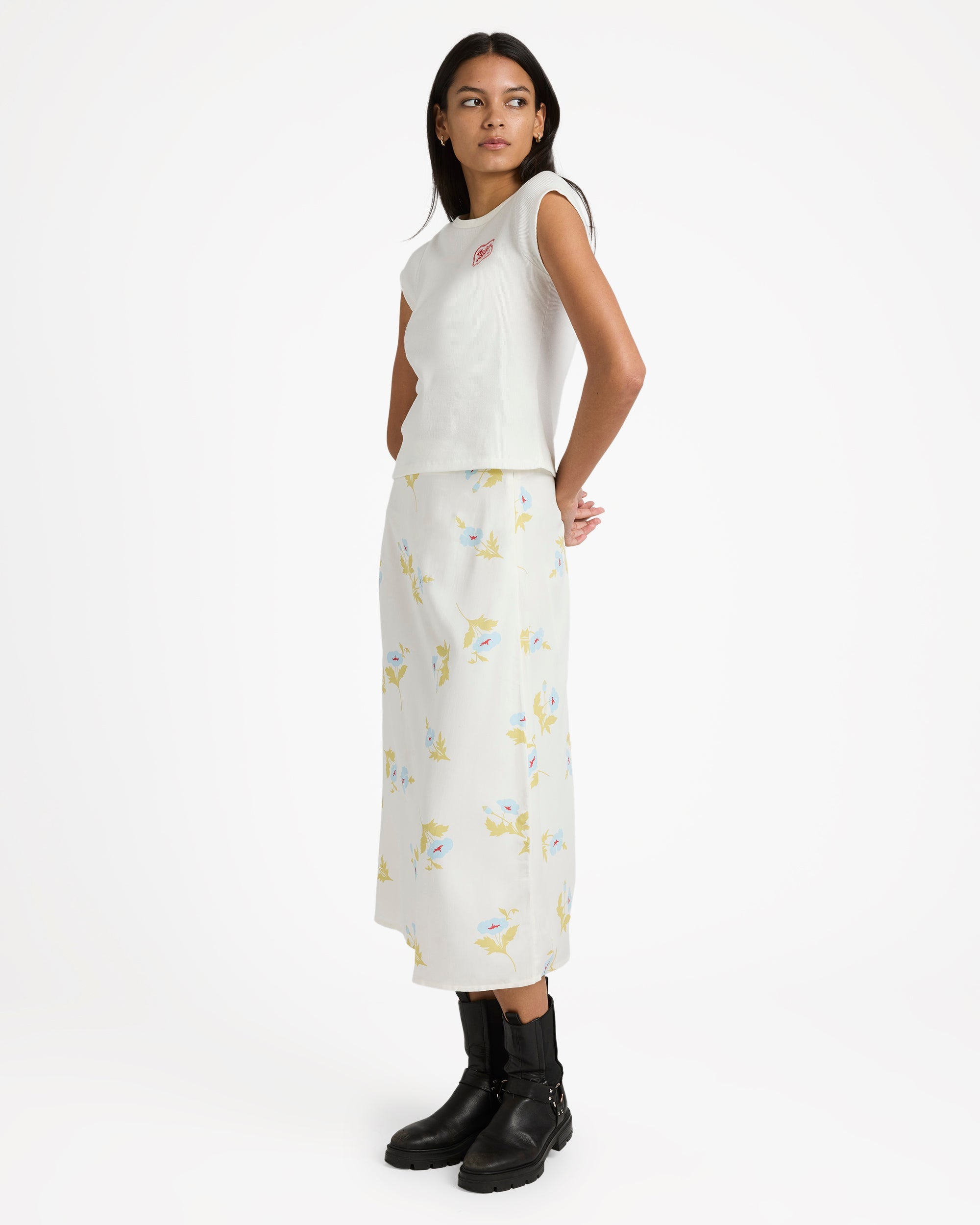 Womens Annika Midi Skirt