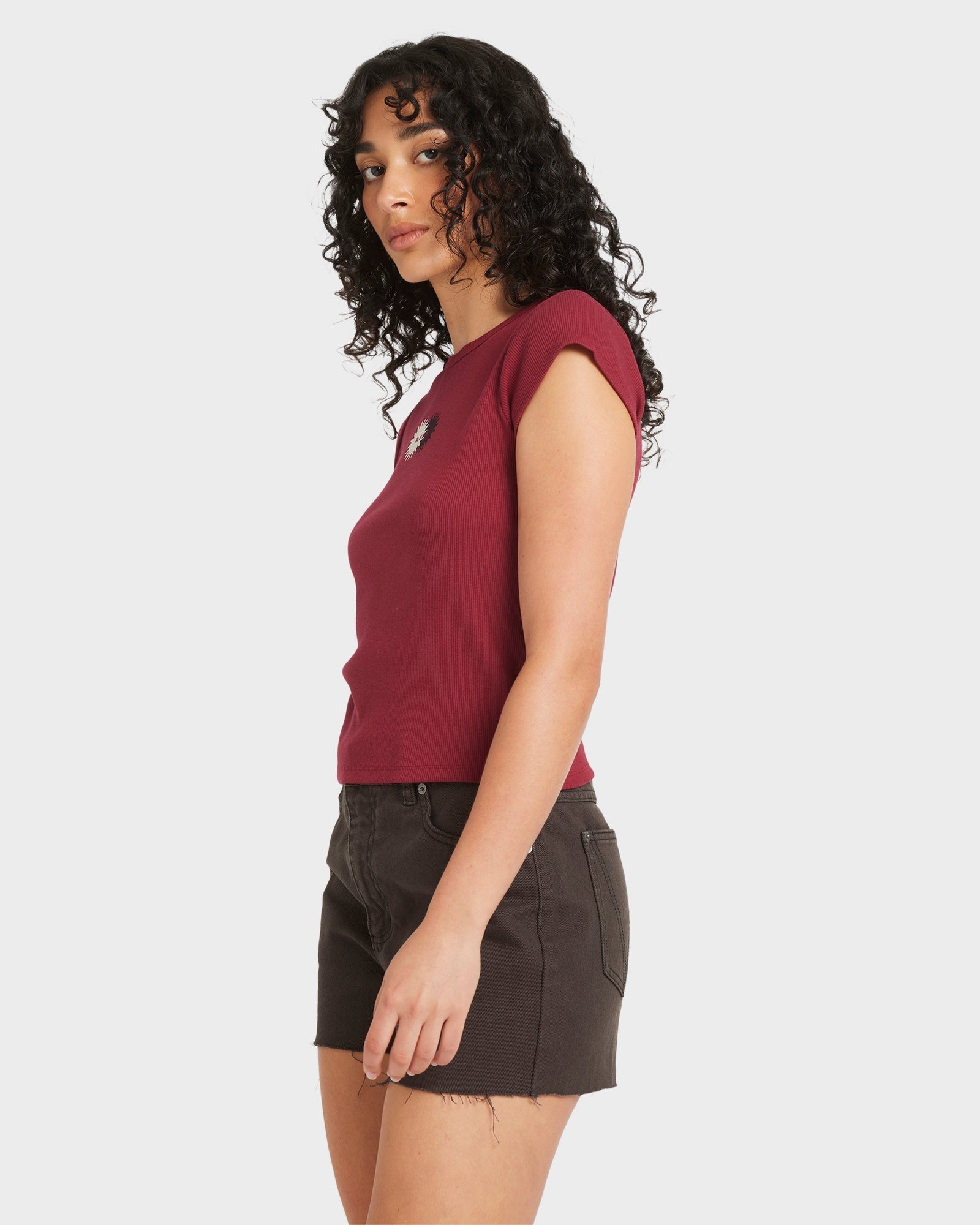 Womens Ribbed Slim T-Shirt