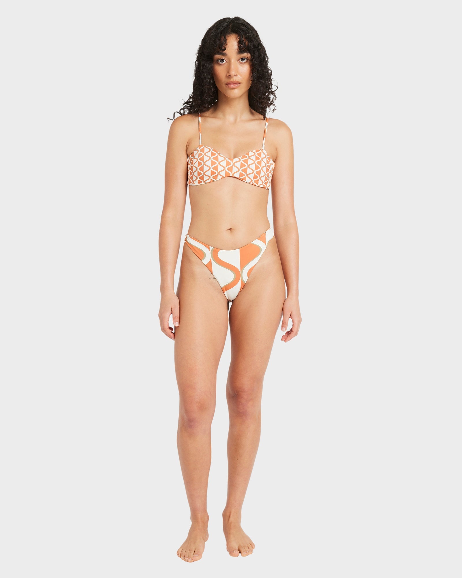 Womens Mind Map Reversible Bralette Bikini Top