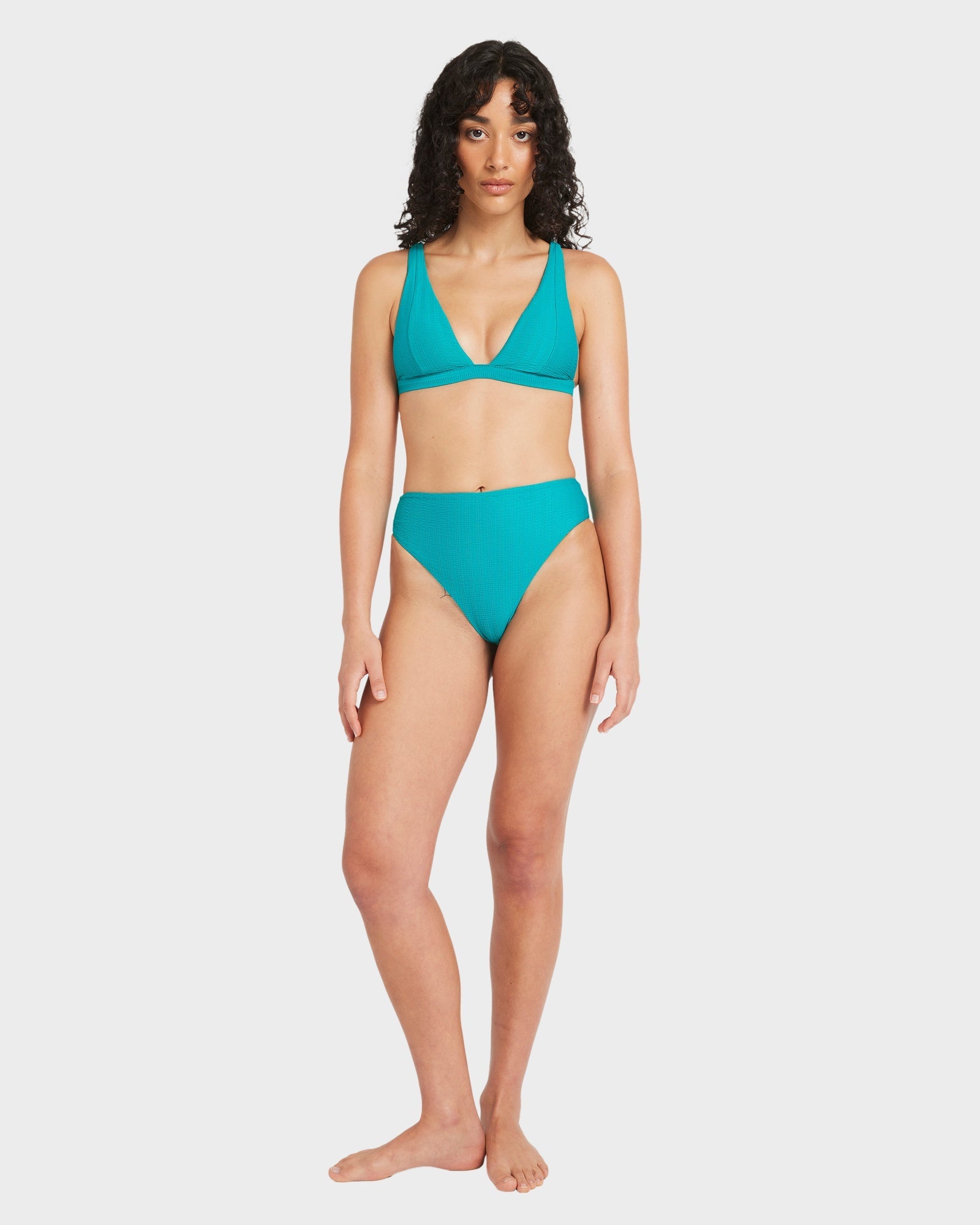 Womens Pucker High Rise Bikini Bottom