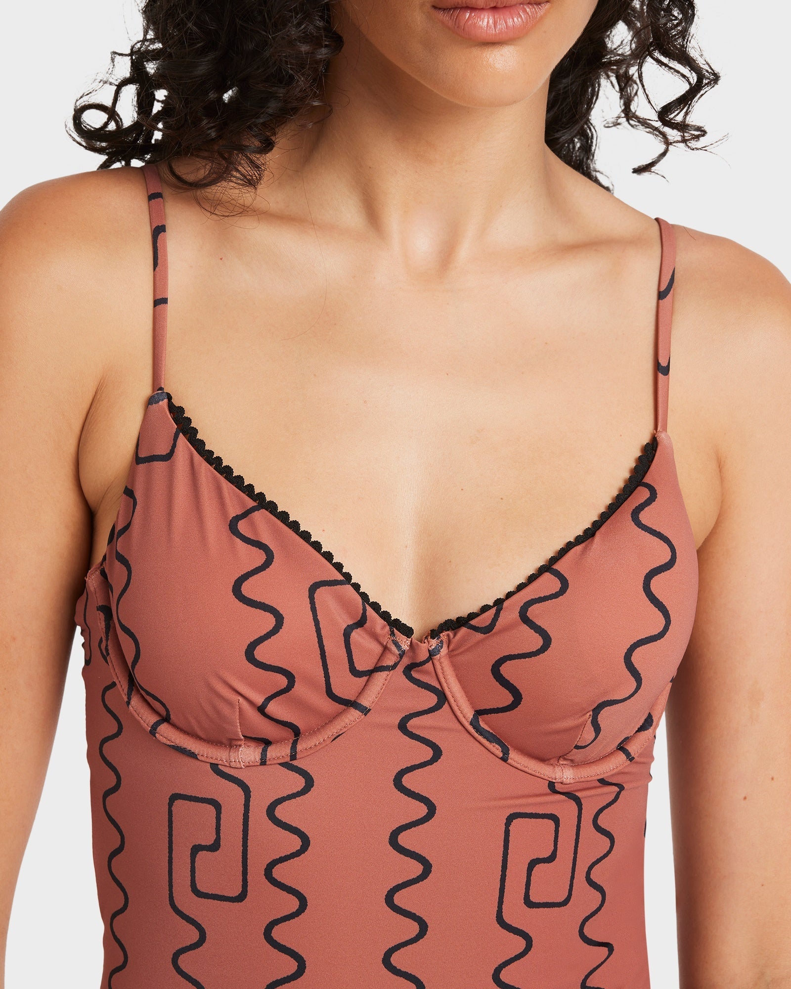 Womens Thought Pattern One Piece Swimsuit