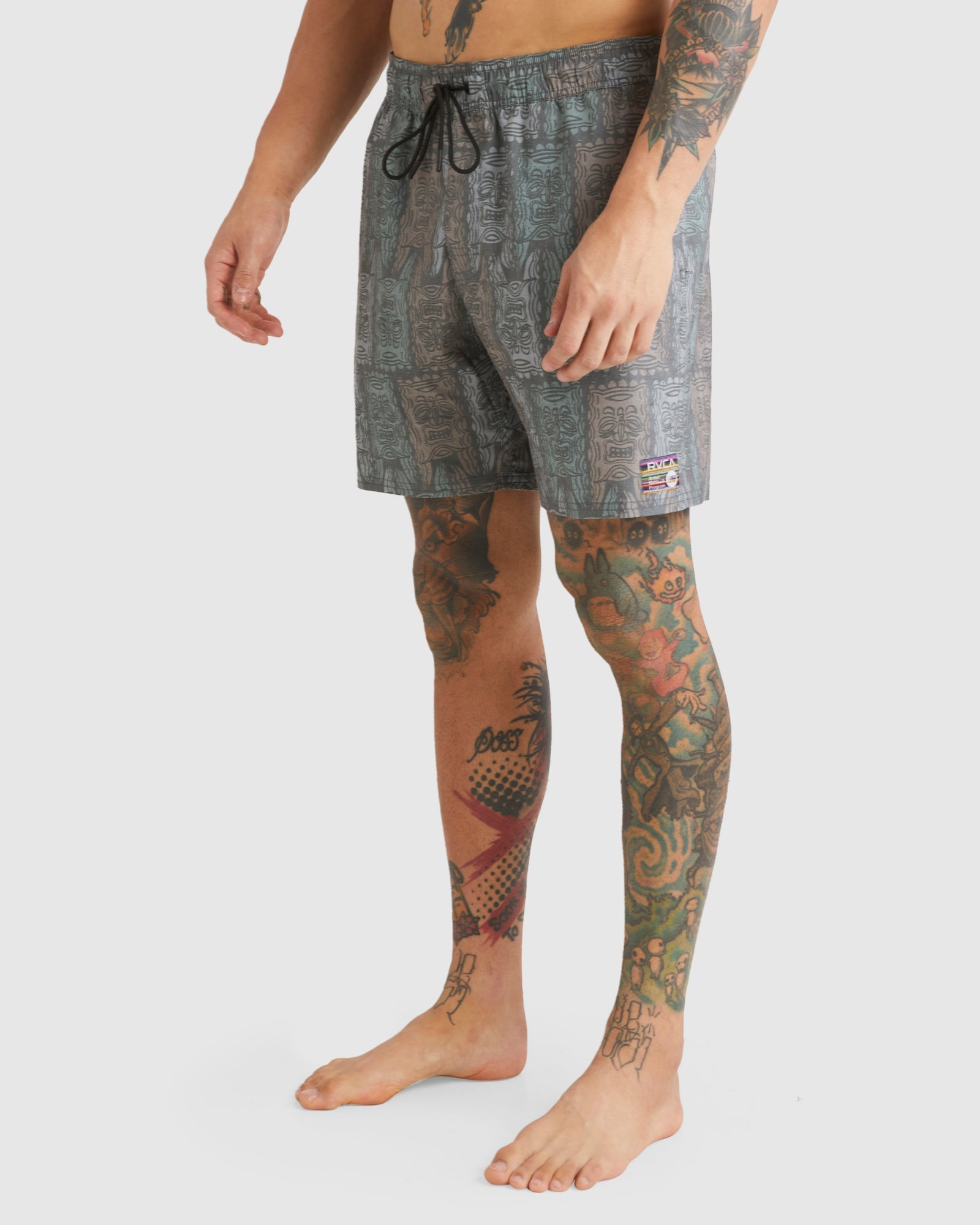 Mens Oblow Tapa 17"Elastic Boardshorts