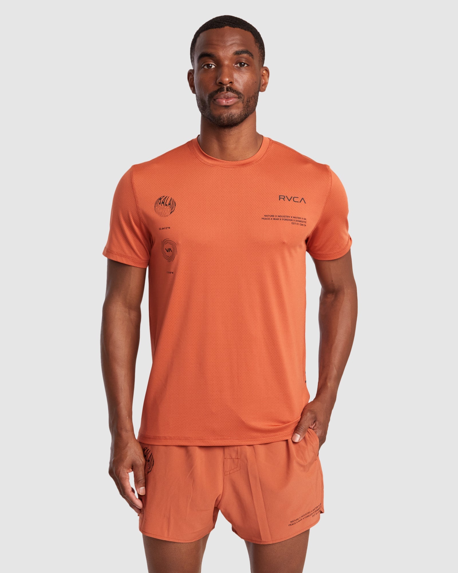 Mens Rvca Runner T-Shirt