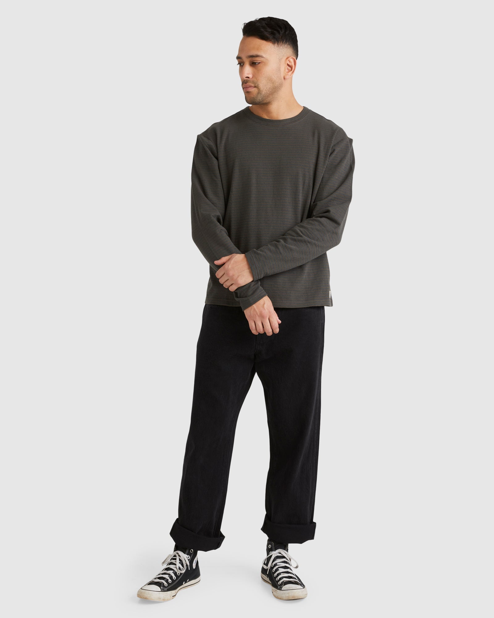 Mens Vacancy Crew Long Sleeve T-Shirt