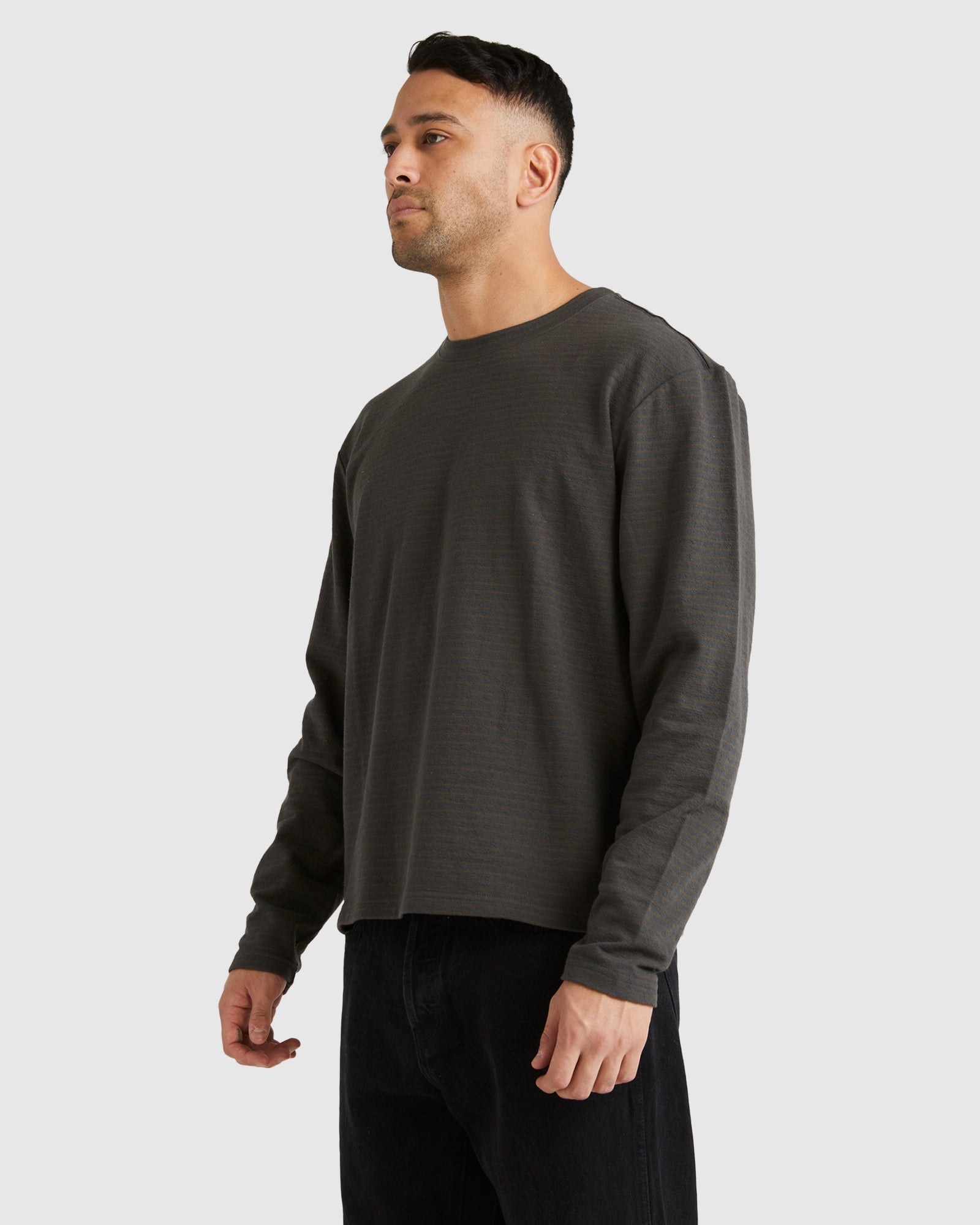 Mens Vacancy Crew Long Sleeve T-Shirt