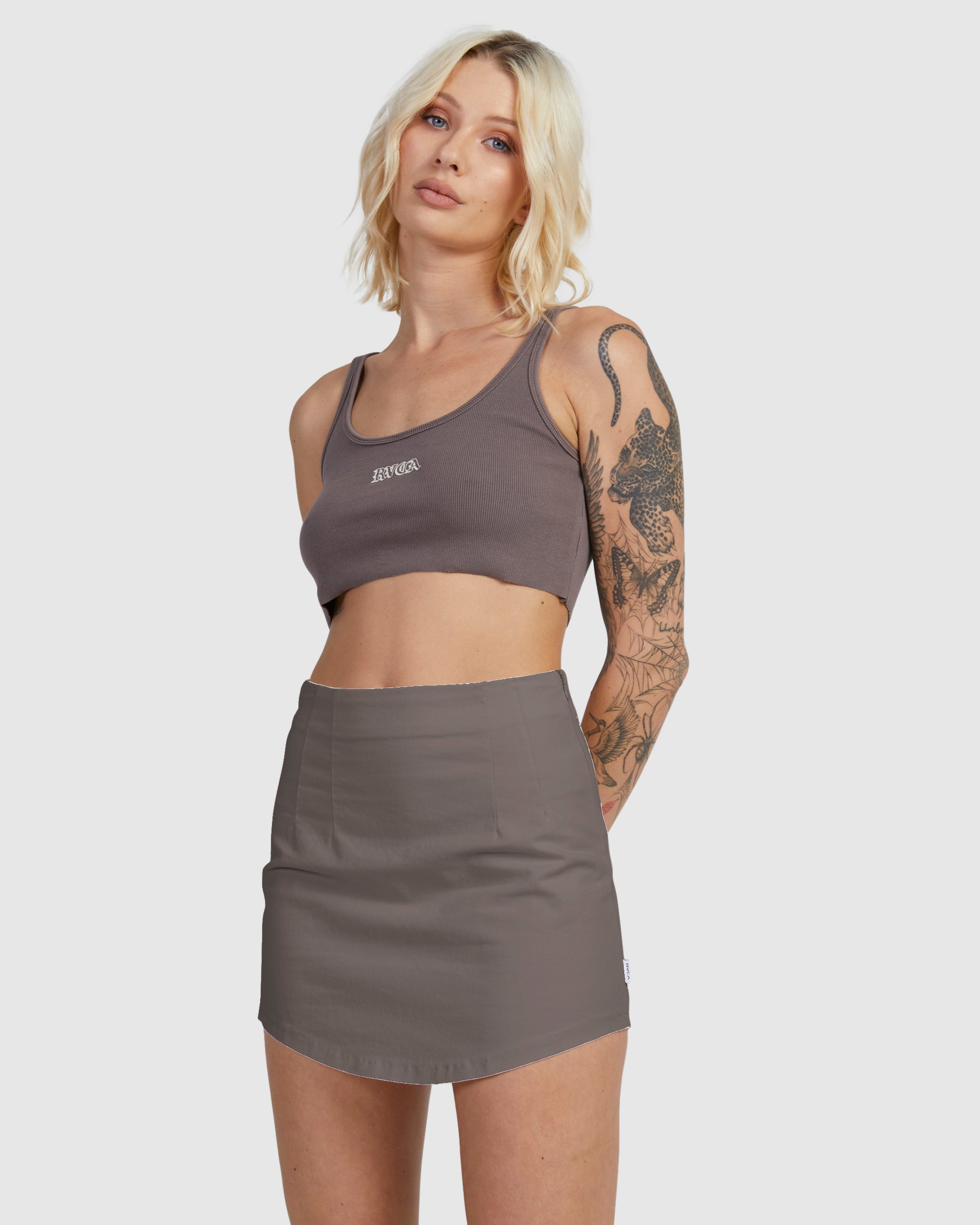 Twill Mini Skirt