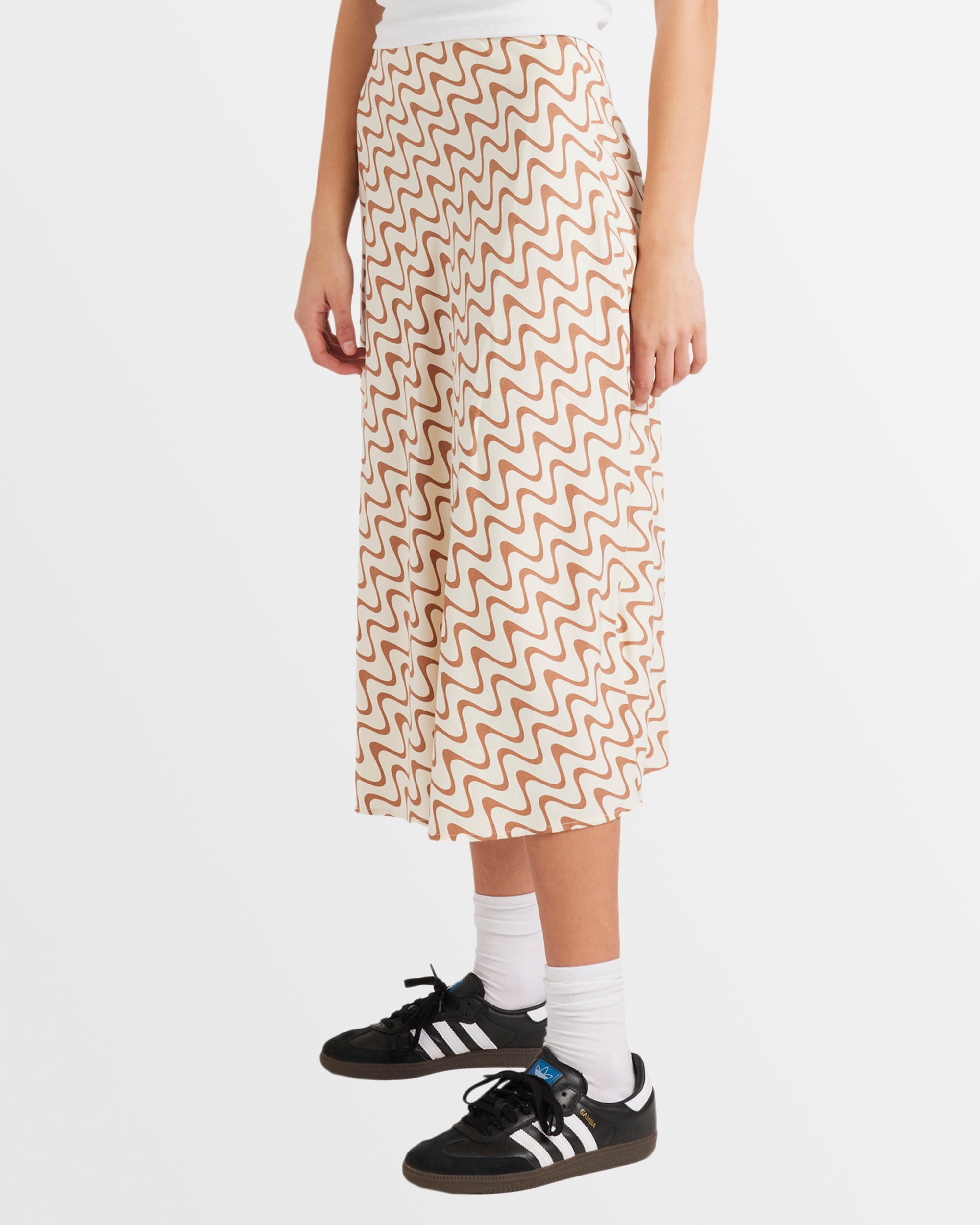 Womens Mod Waves Annika Midi Skirt