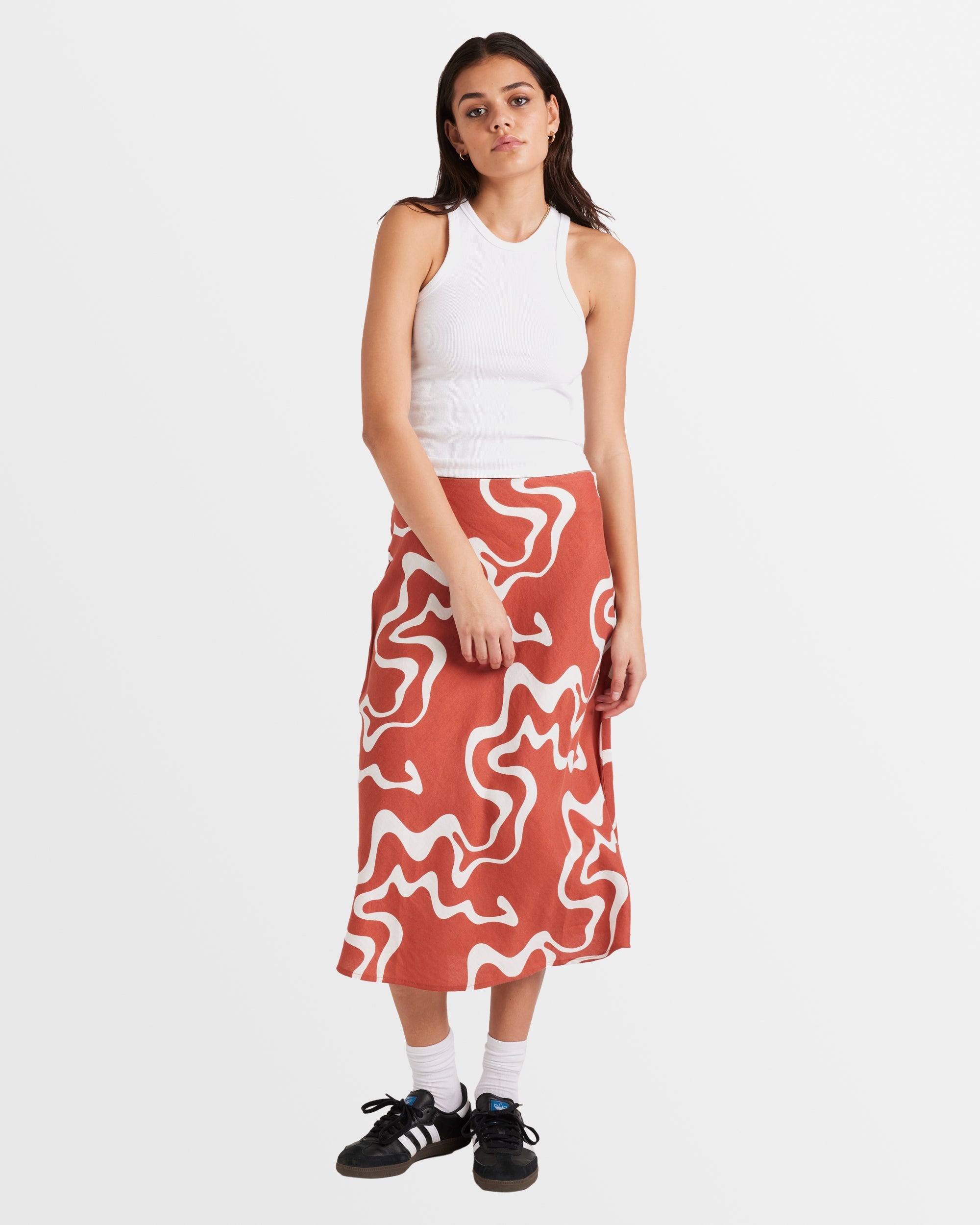 Spilt Annika Midi Skirt
