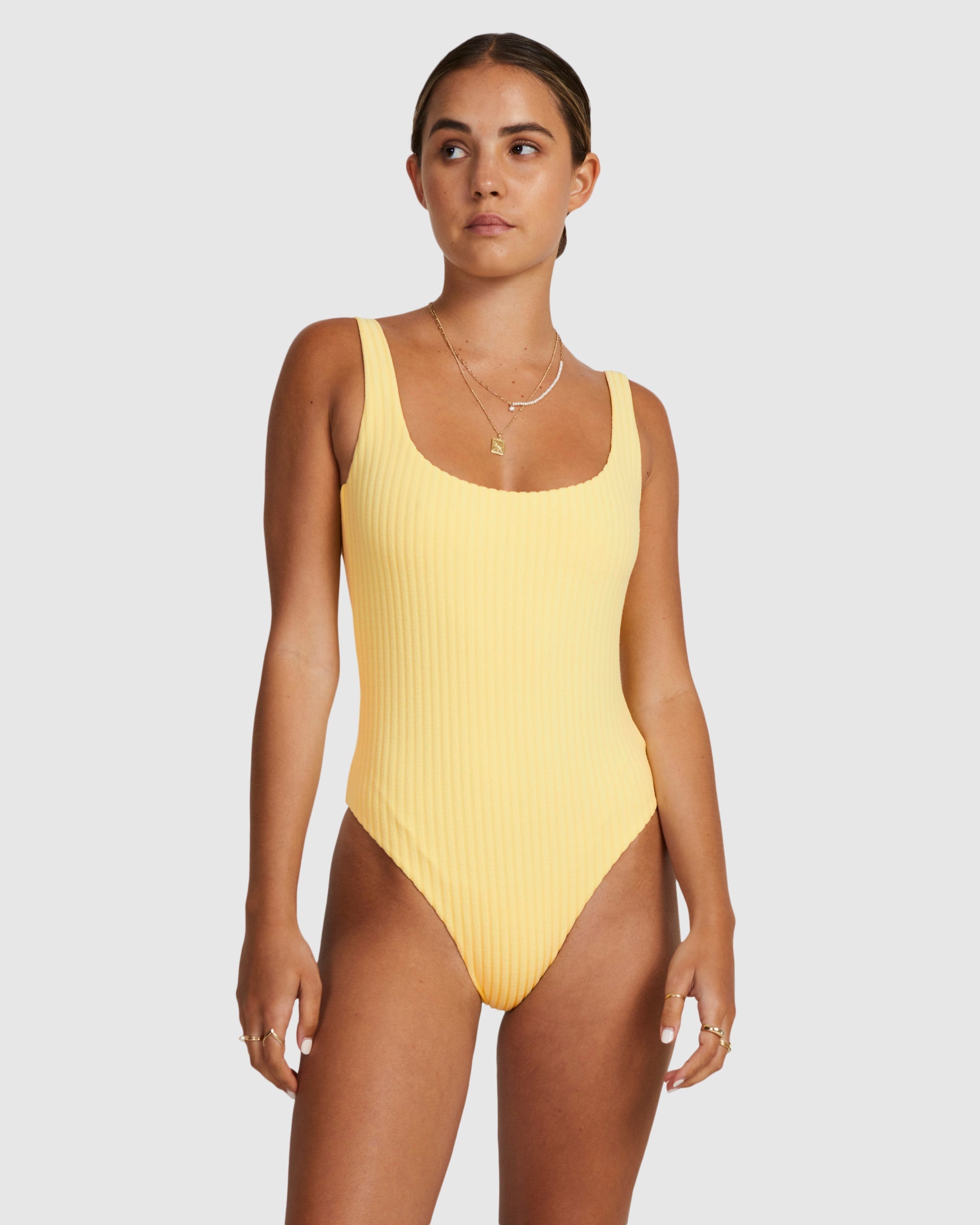 Tezzy Rib Scooped One Piece