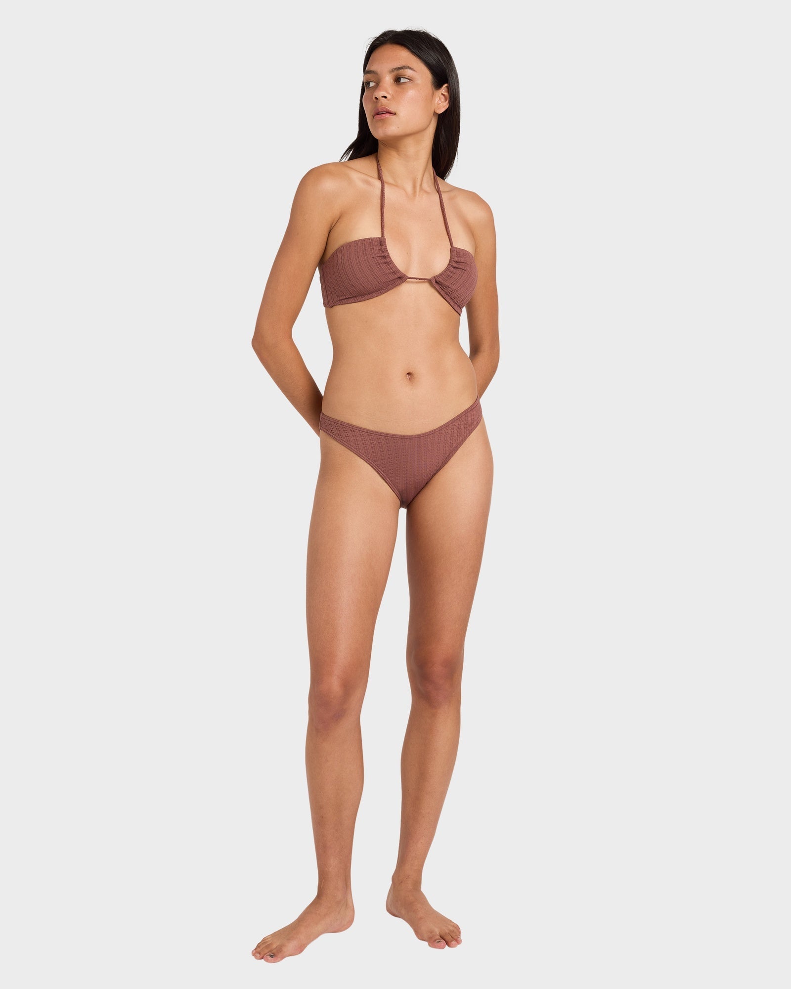 Womens Pucker Medium Bikini Botom