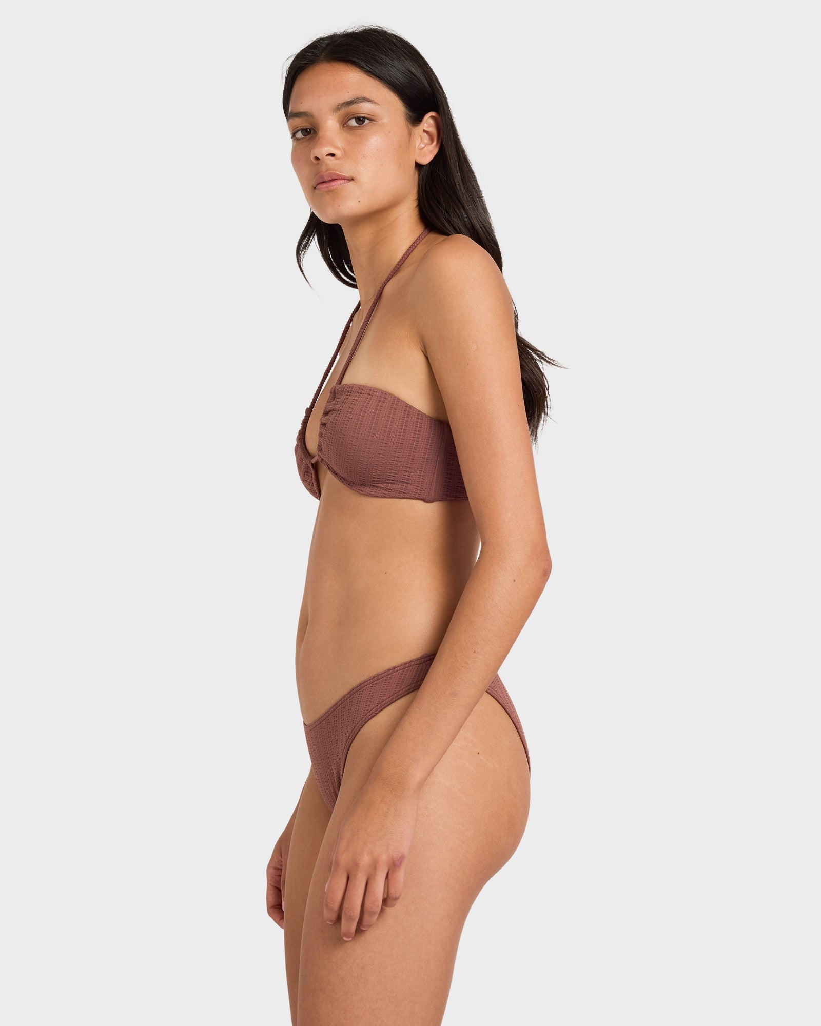 Womens Pucker Medium Bikini Botom
