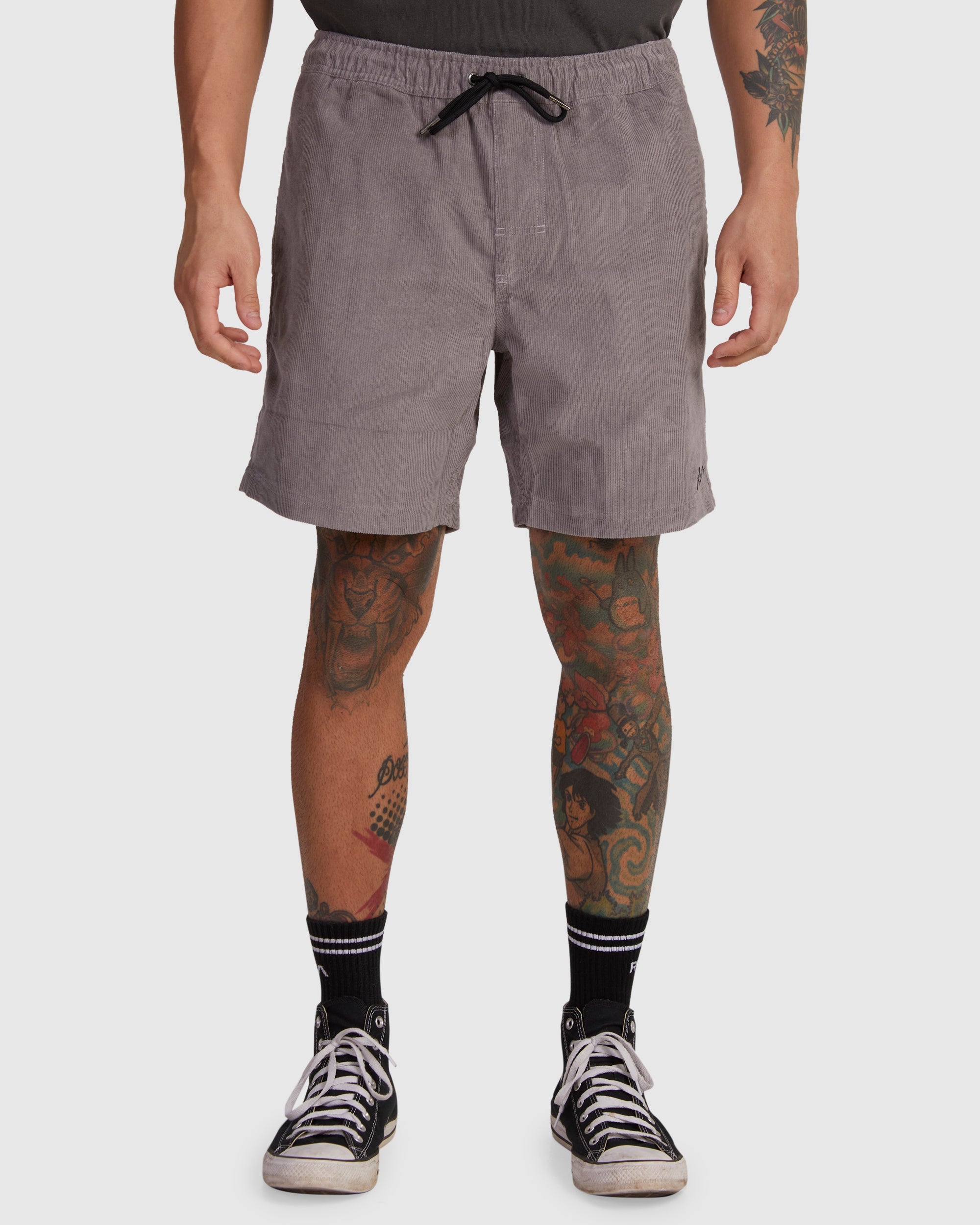 Escape Cord Elastic Script Shorts