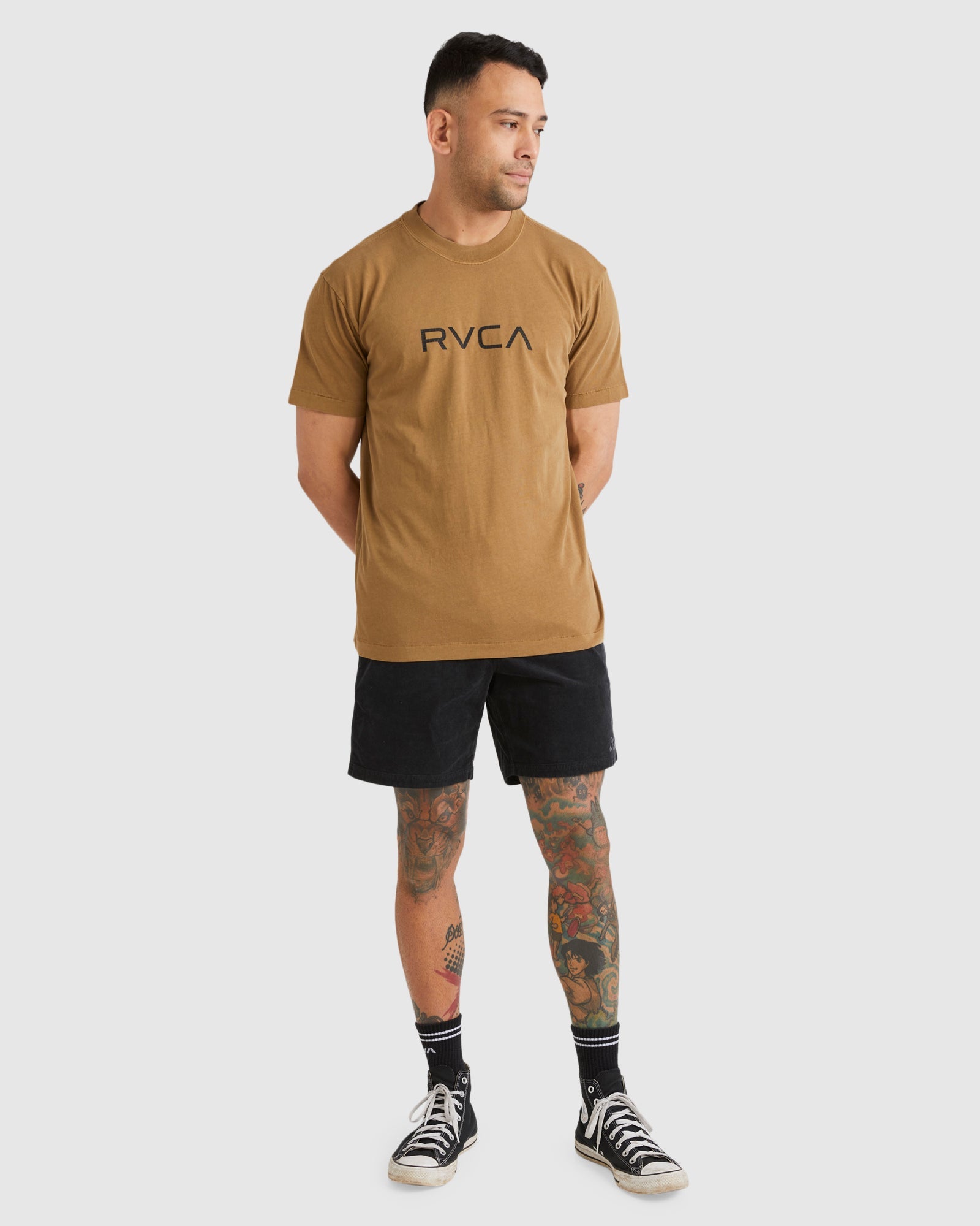 Mens Big RVCA Washed T-Shirt