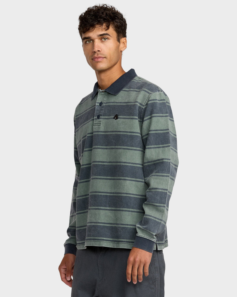 Mens Kevin Spanky Polo Long Sleeve Shirt