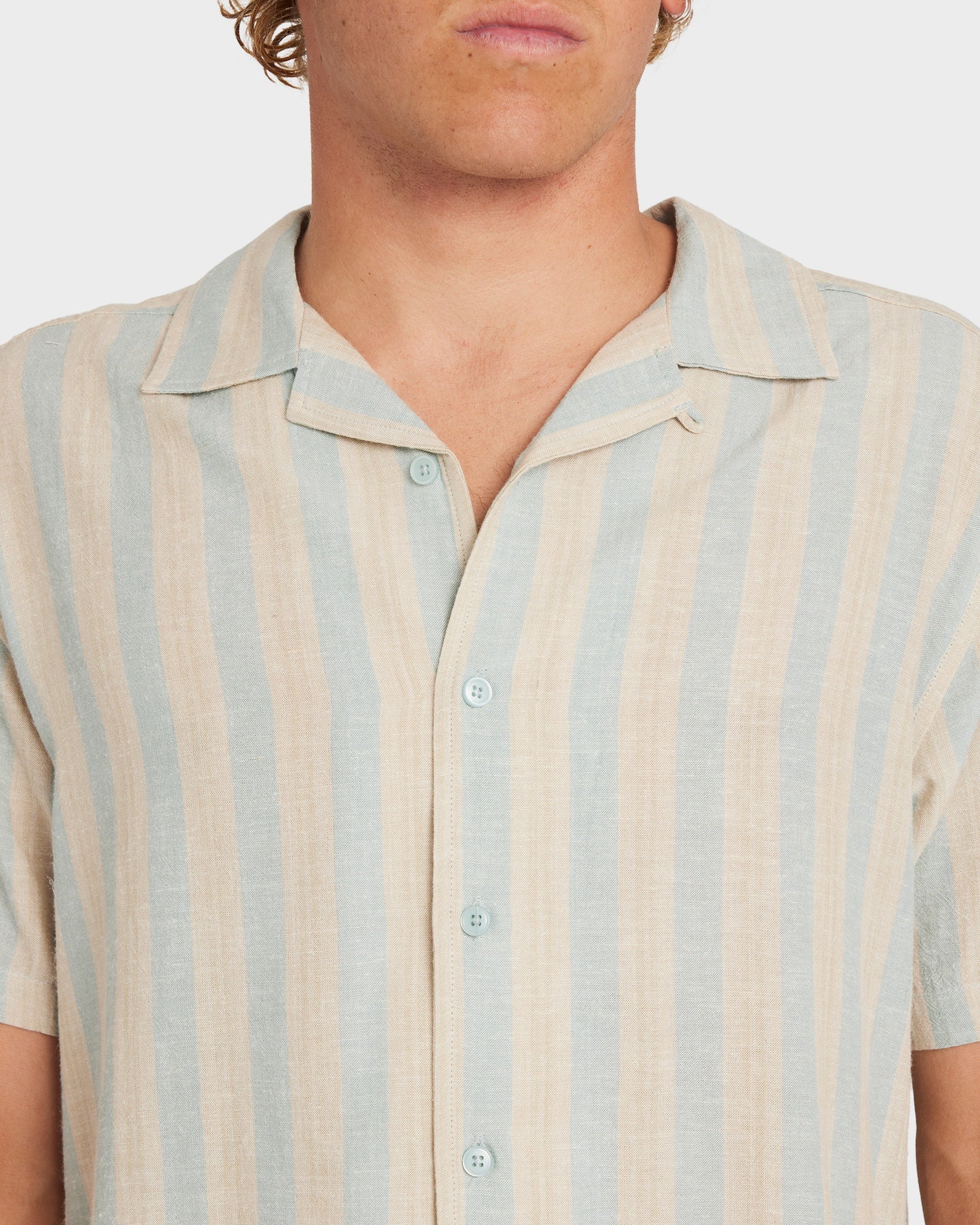 Mens Beat Stripe Short Sleeve Shirt