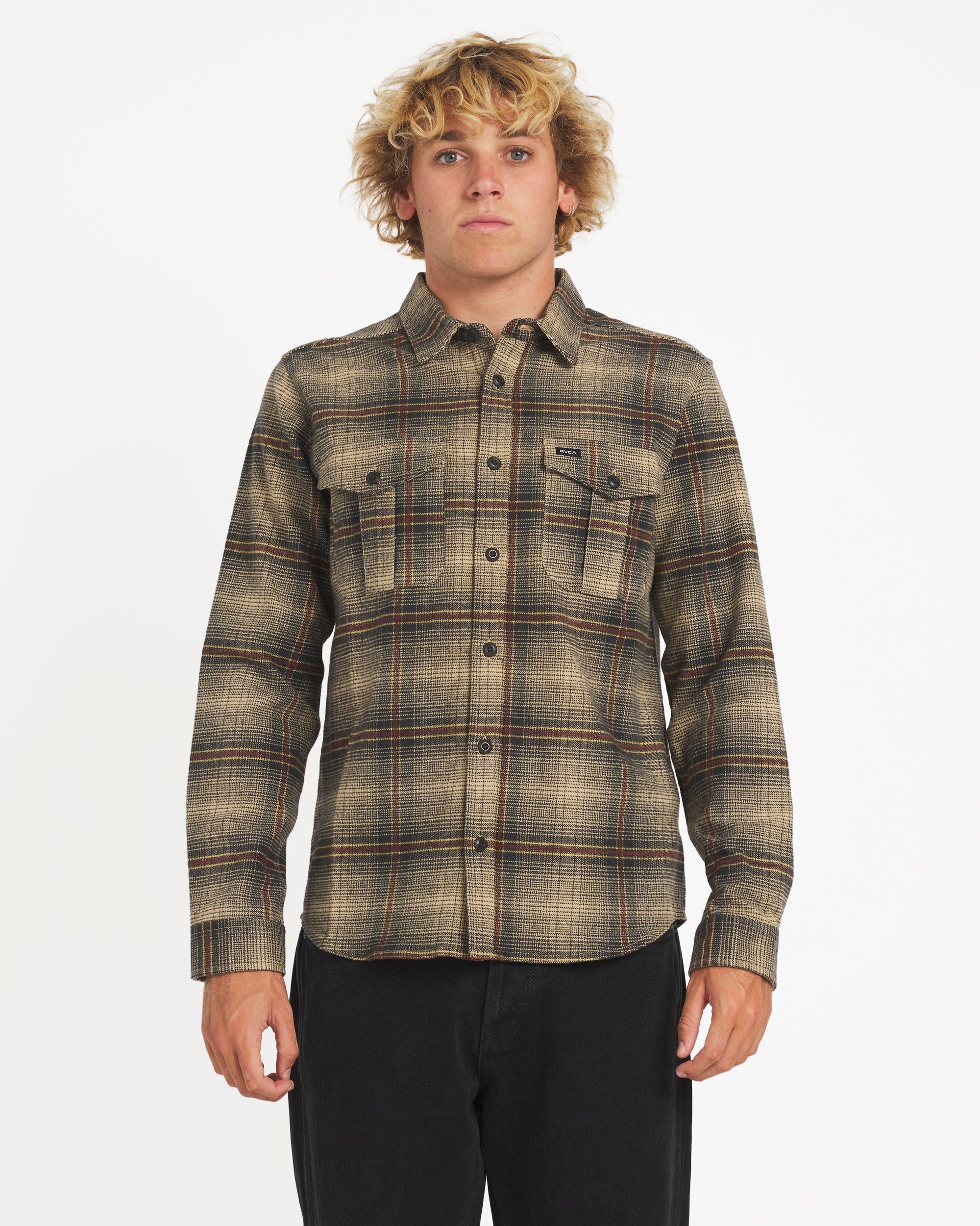 Mens Huges Flannel Long Sleeve Shirt
