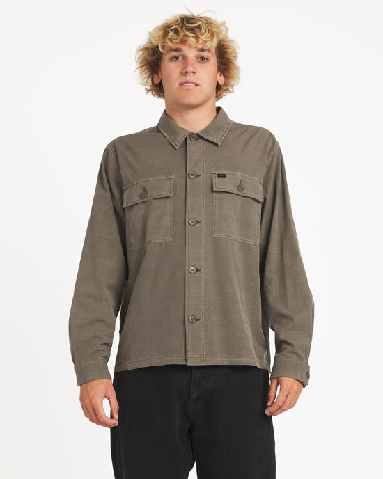 Mens Coastal Over Long Sleeve Shirt