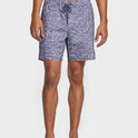 Mens Barba Roses 17" Elastic Waist Shorts