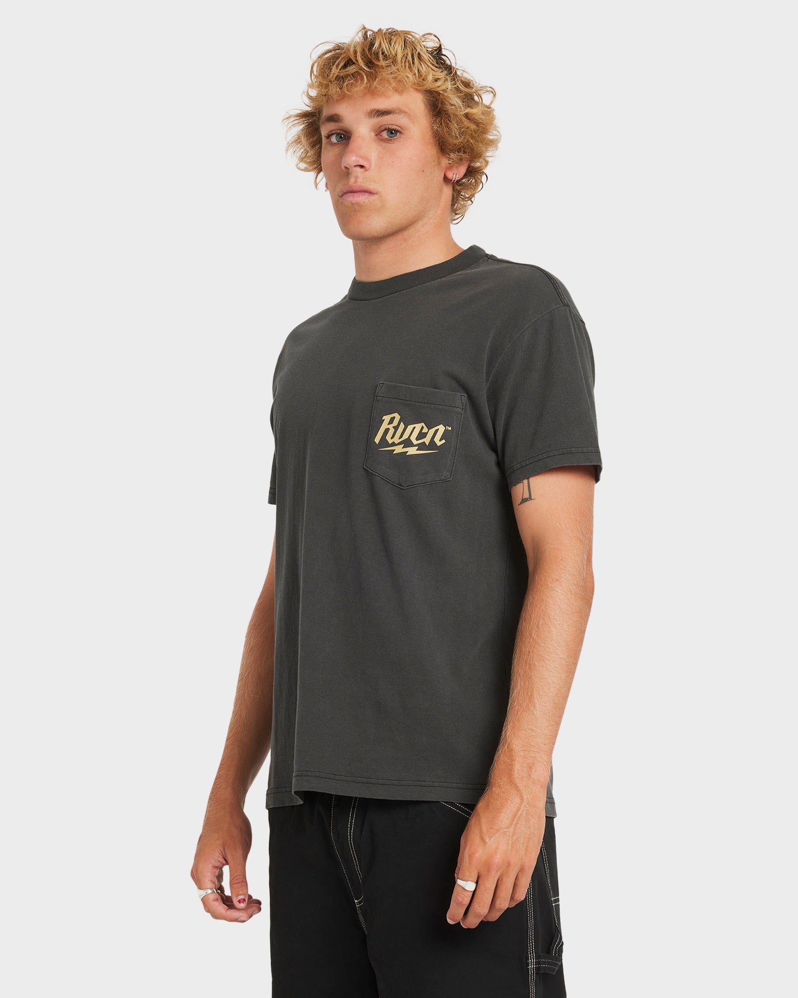 Mens Rvca Shock Pock T-Shirt