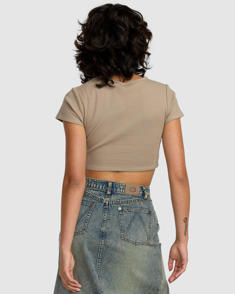 Womens Stoned Half T-Shirt
