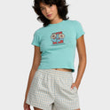 Womens Mikey Boxer Elastic Waist Shorts