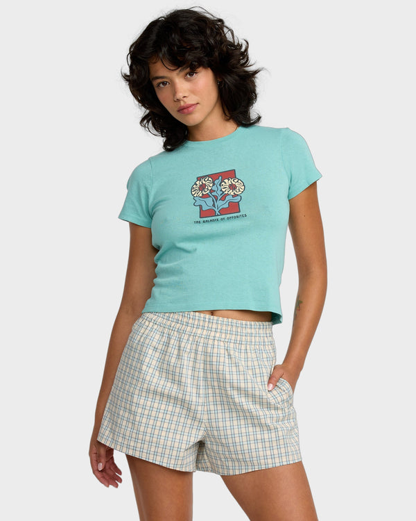 Womens Mikey Boxer Elastic Waist Shorts