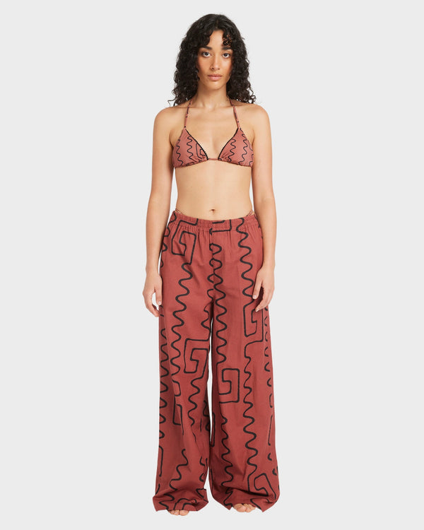 Womens Farlow Elastic Linen Pants