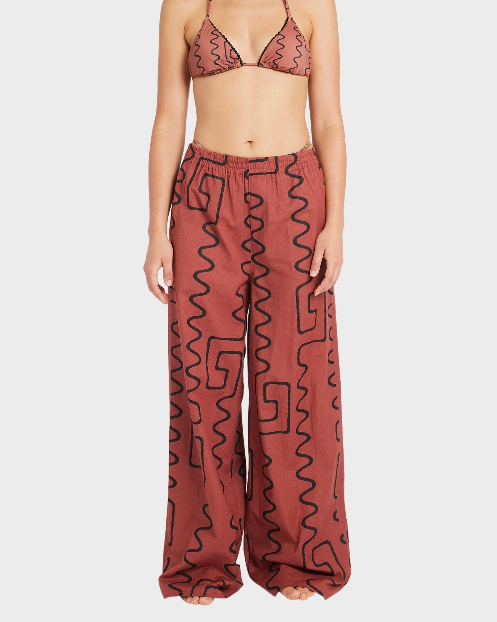 Womens Farlow Elastic Linen Pants