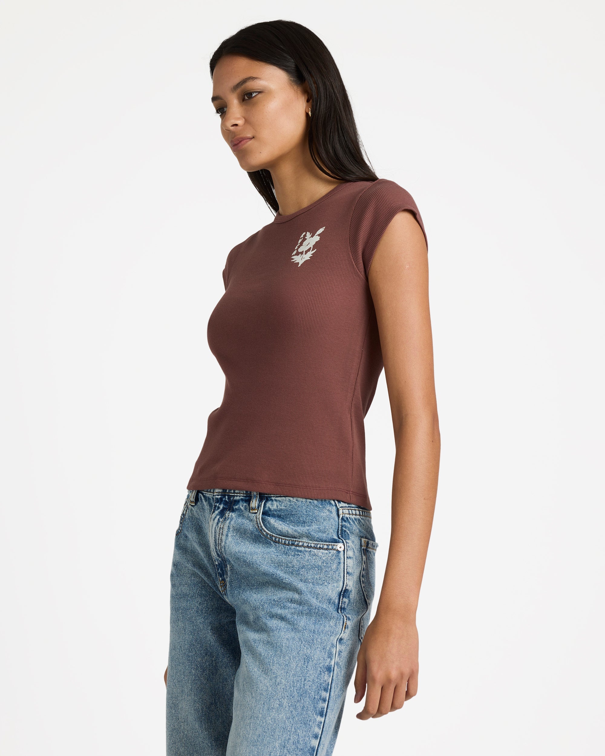 Womens Ribbed Slim T-Shirt