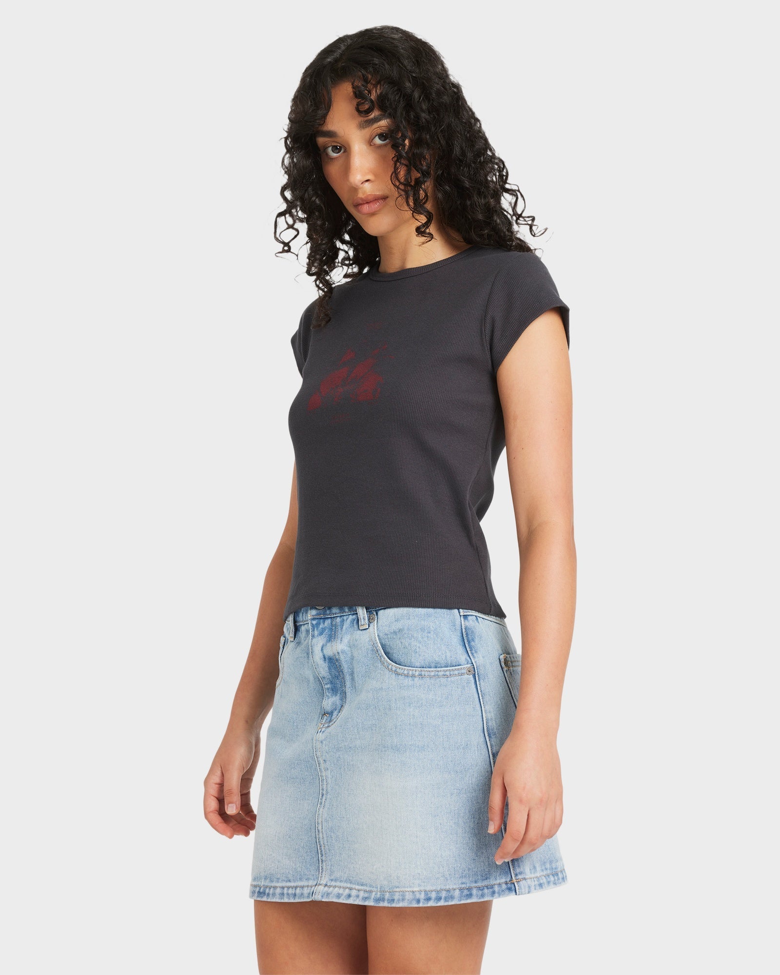 Womens Ribbed Slim T-Shirt