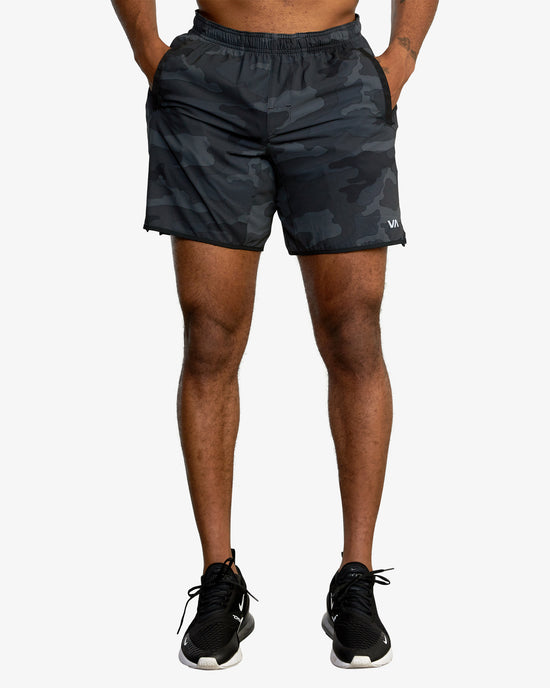 Mens Yogger Stretch 17" Elastic Workout Shorts