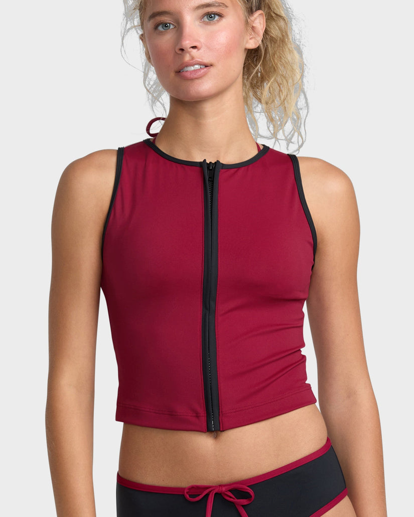 Womens Aren Zip Up Bikini Top