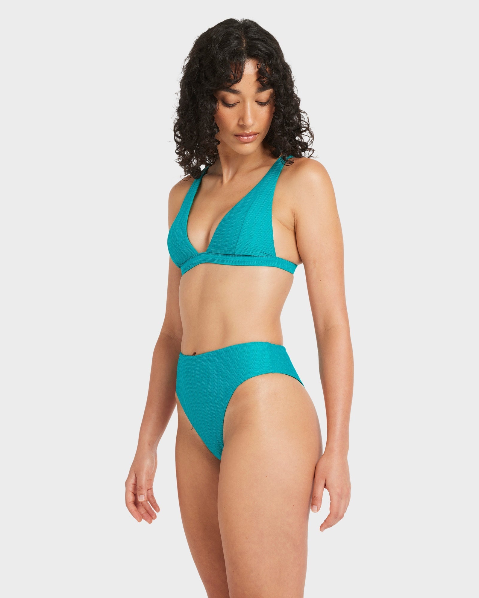 Womens Pucker High Rise Bikini Bottom