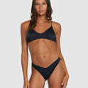 Womens Solid V Medium French Bikini Bottom