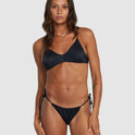 Womens Solid Tie Skimpy Bikini Bottom