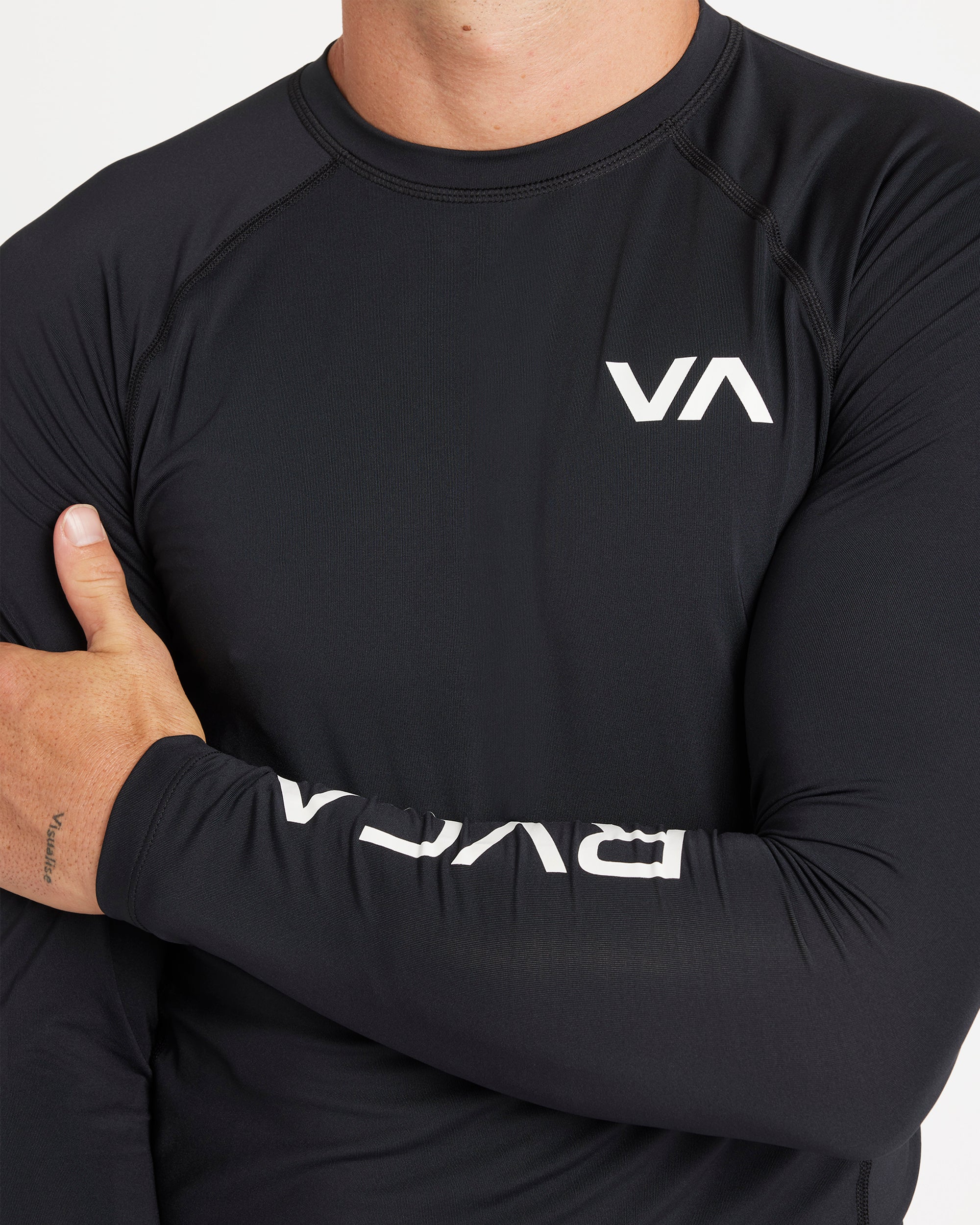 Mens RVCA Long Sleeve Rash Vest