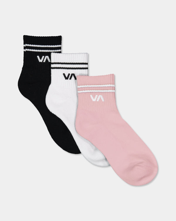 Womens VA Mini 3 Pack Crew Socks