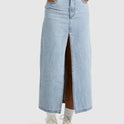 Womens Denim Midi Skirt