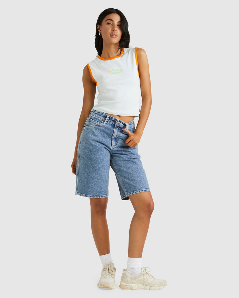 Womens Chainmail Denim Shorts