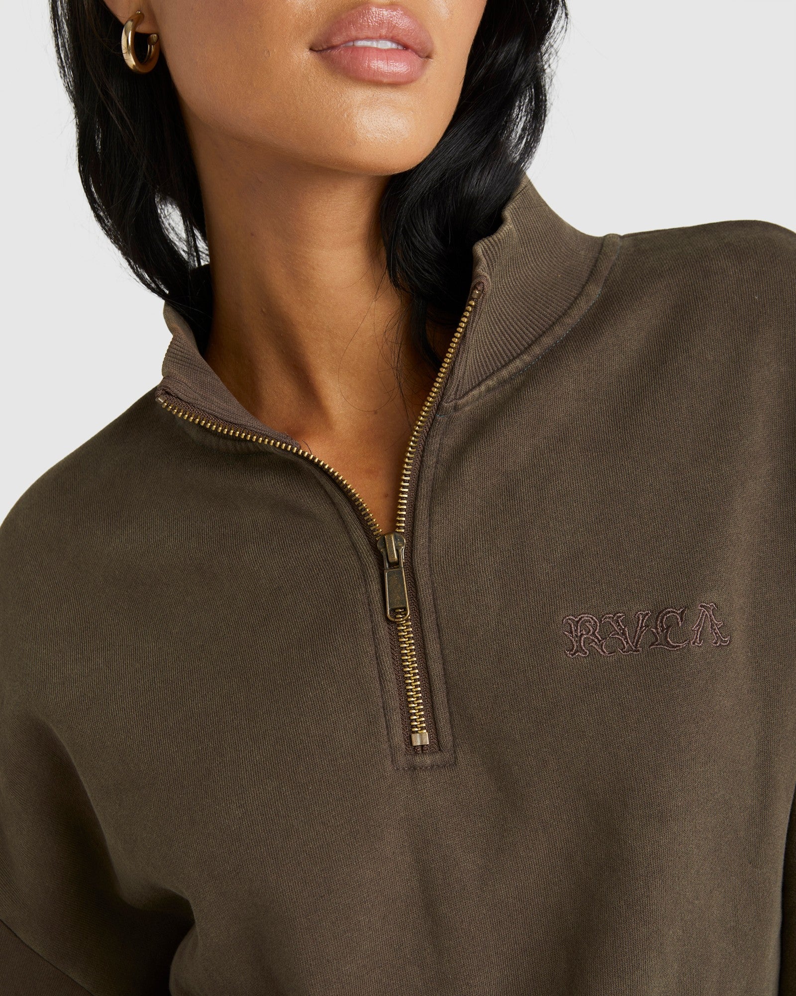 Womens RVCA County 1/4 Zip Crew
