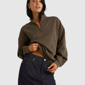 Womens RVCA County 1/4 Zip Crew