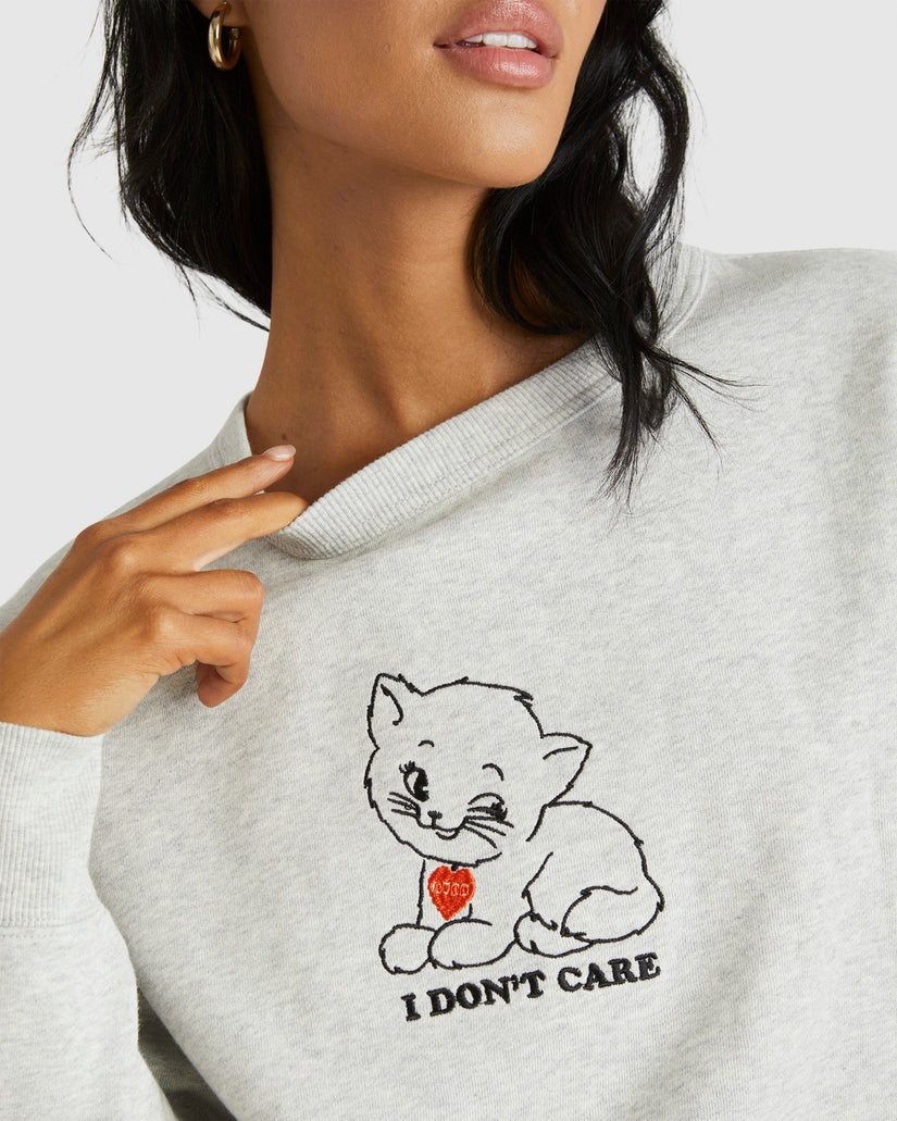 Womens I Dont Care Crew