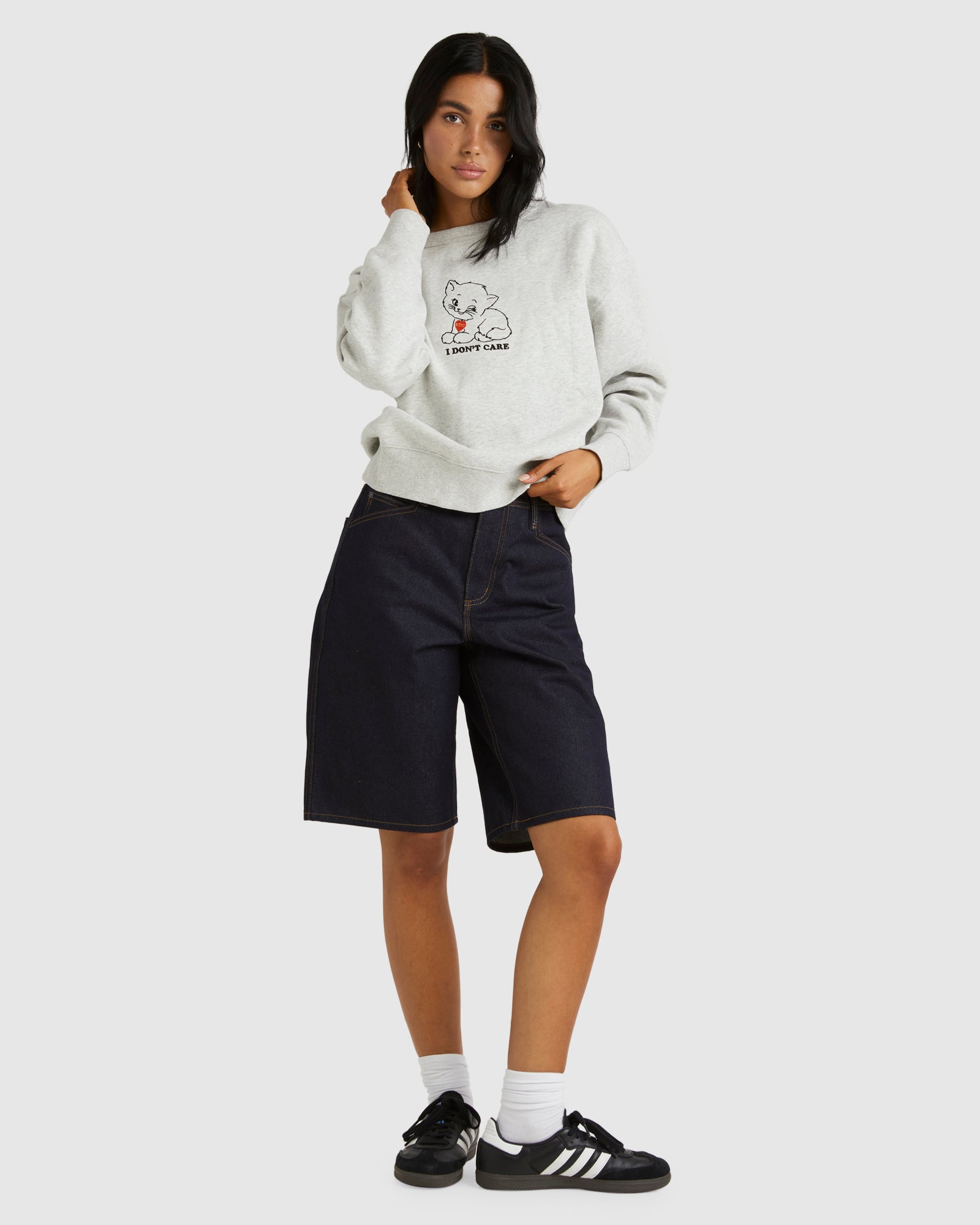 Womens I Dont Care Crew