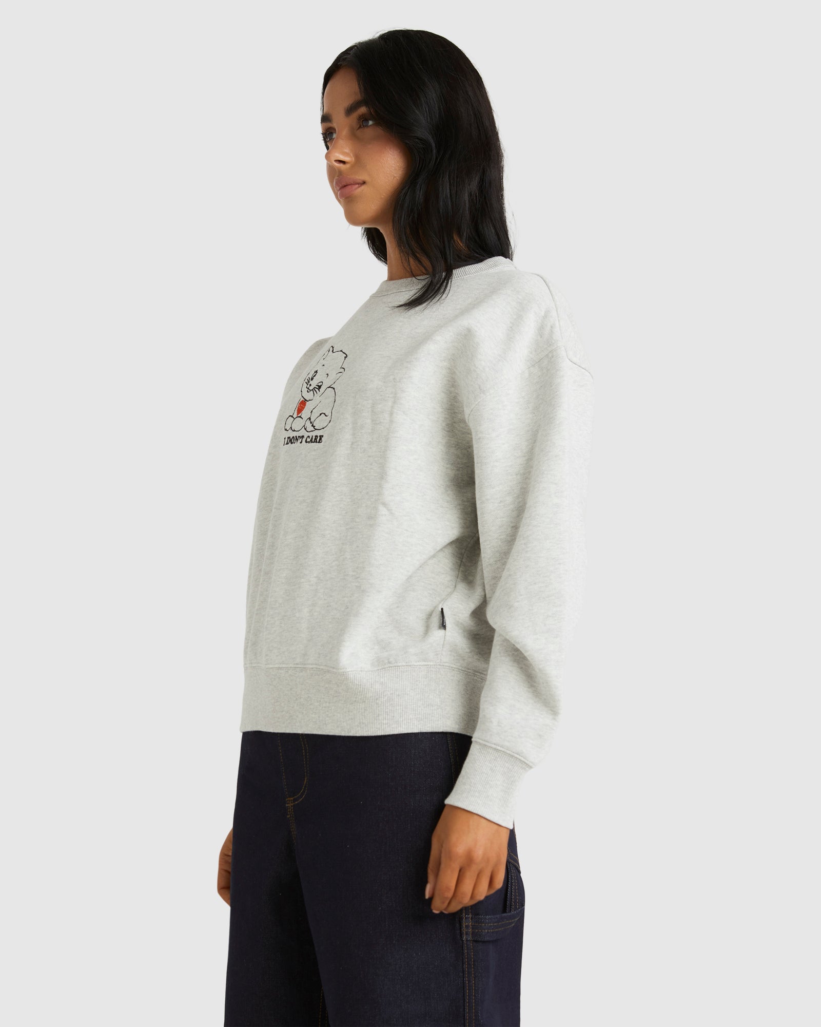 Womens I Dont Care Crew