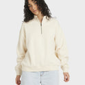 Womens RVCA 1/4 Zip Fleece Pullover Sweatshirt