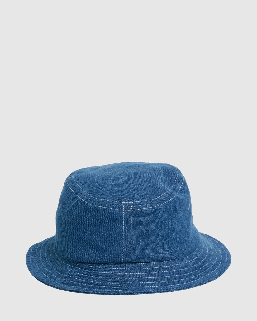 Womens Distort Denim Bucket Hat