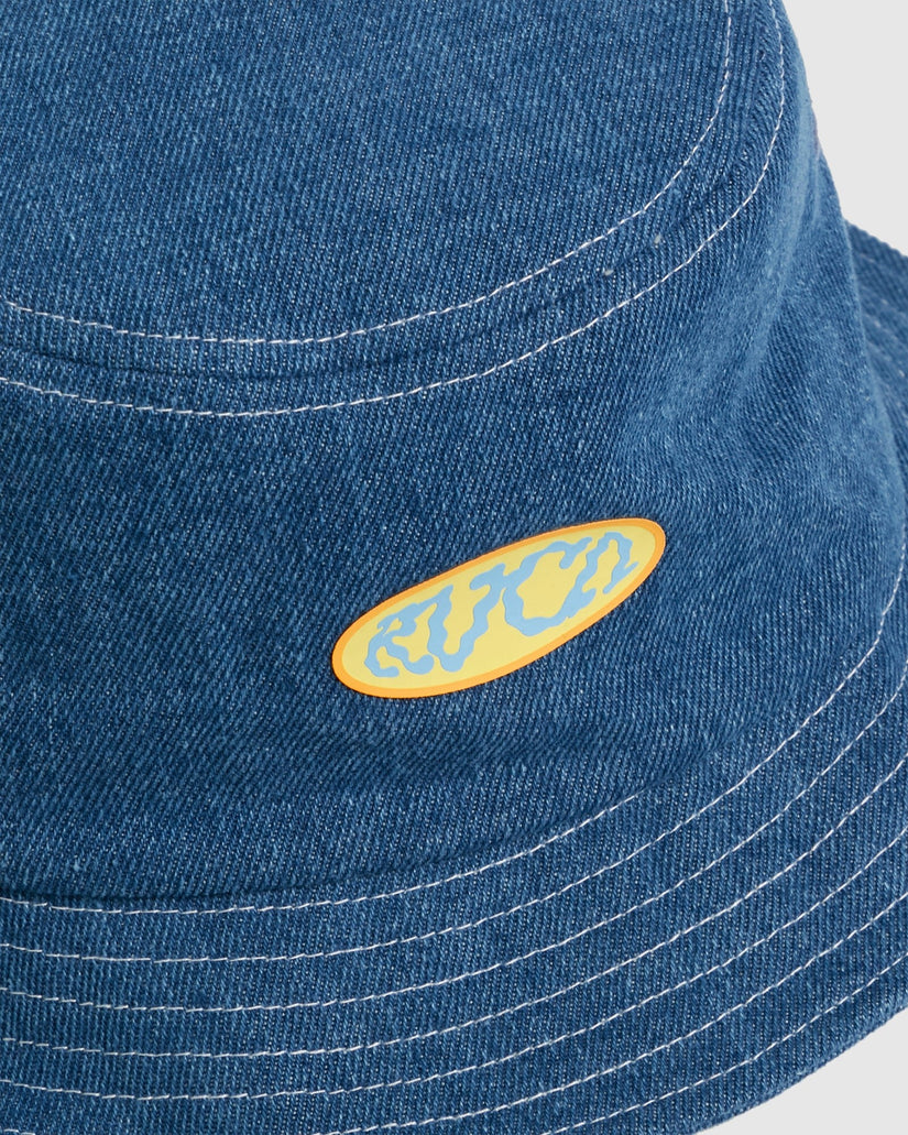 Womens Distort Denim Bucket Hat